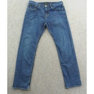 Banana Republic Jeans Mens 33 Blue Slim Straight Button Fly Mid Rise Tech Motion